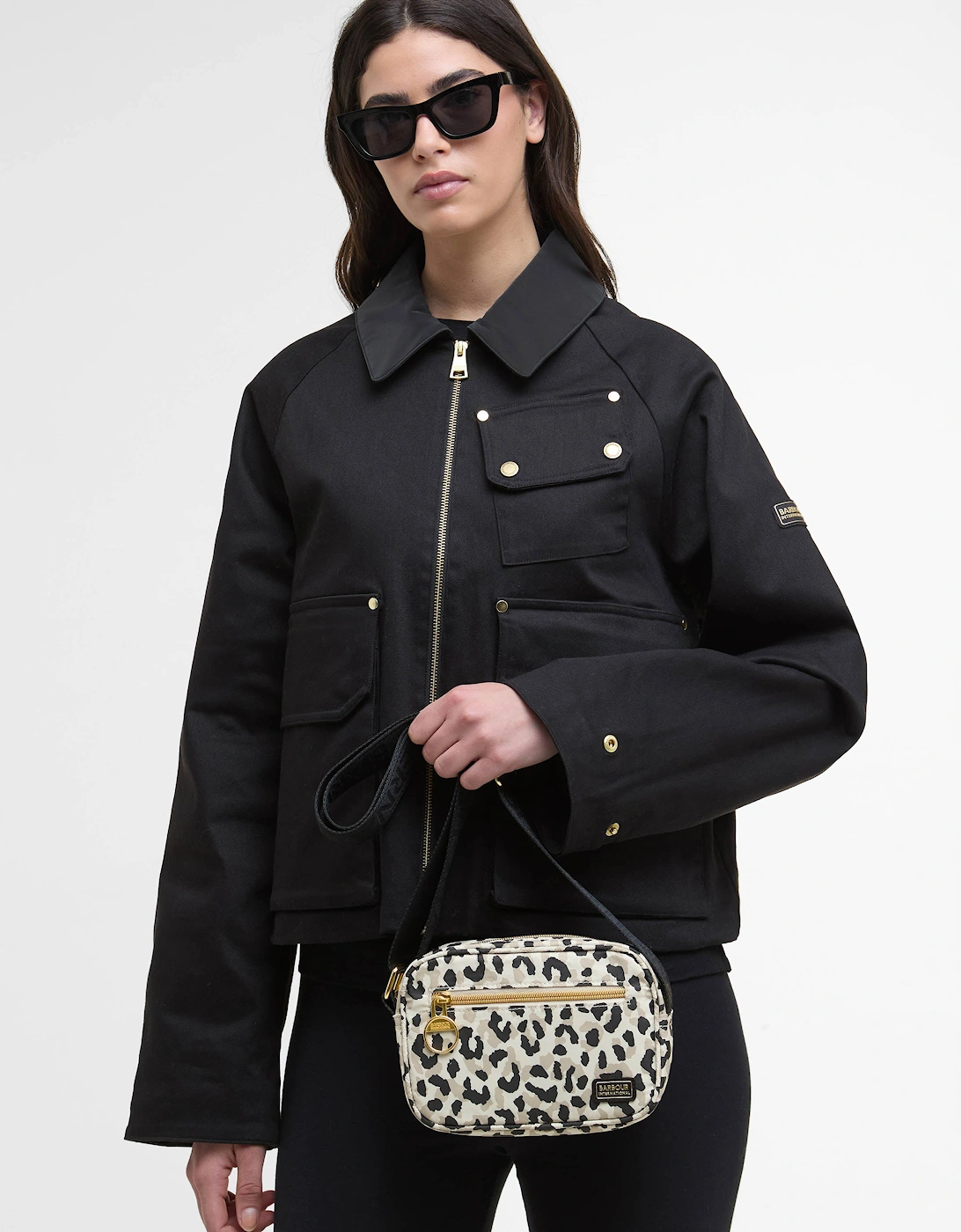 Boulevard Womens Micro Crossbody Bag - Jasmine Leopard