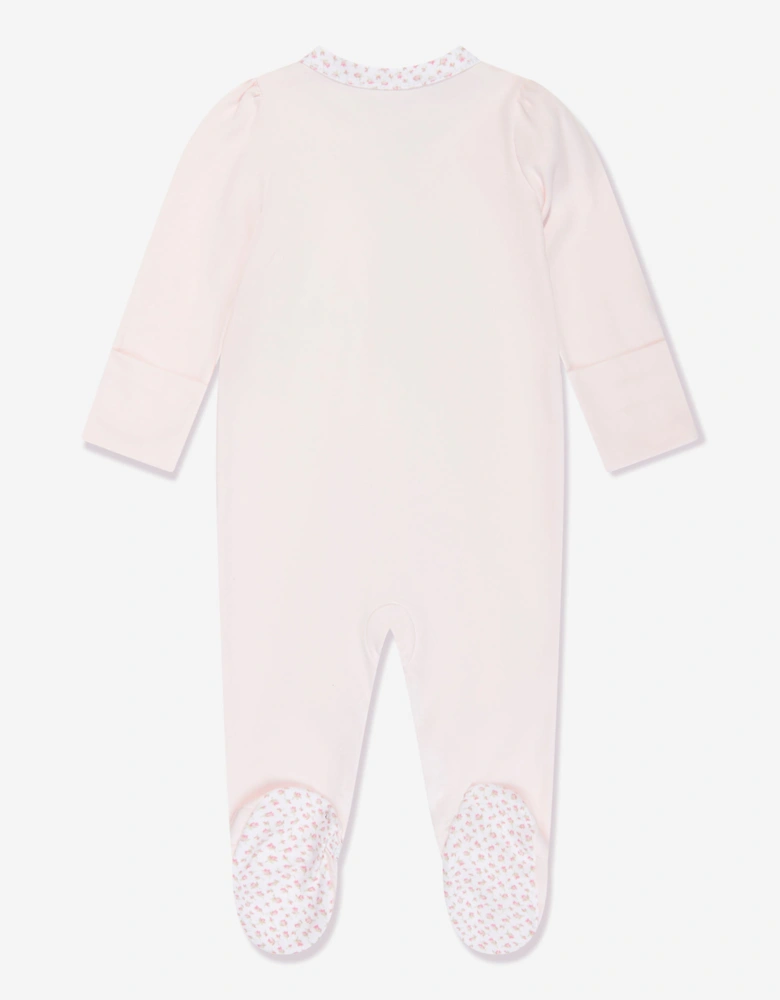 Baby Girls Logo Babygrow in Pink