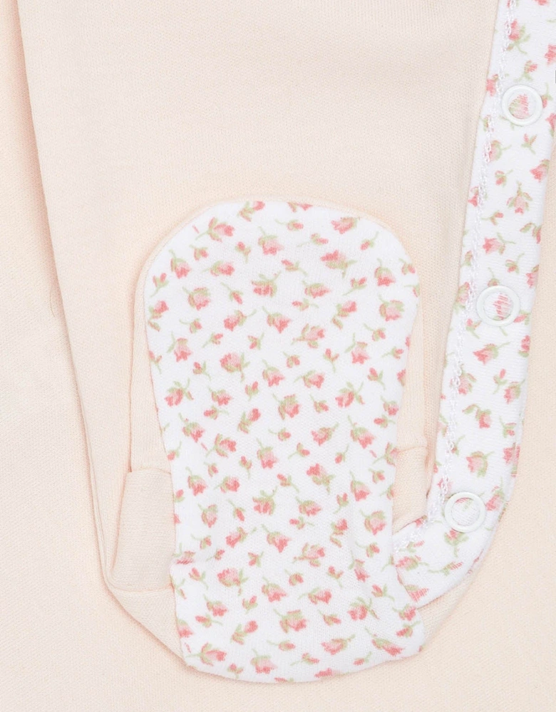 Baby Girls Logo Babygrow in Pink