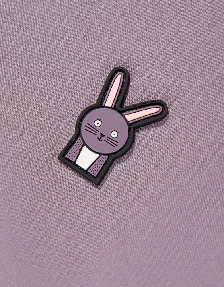 Girls Hop The Bunny Poncho Towel in Purple
