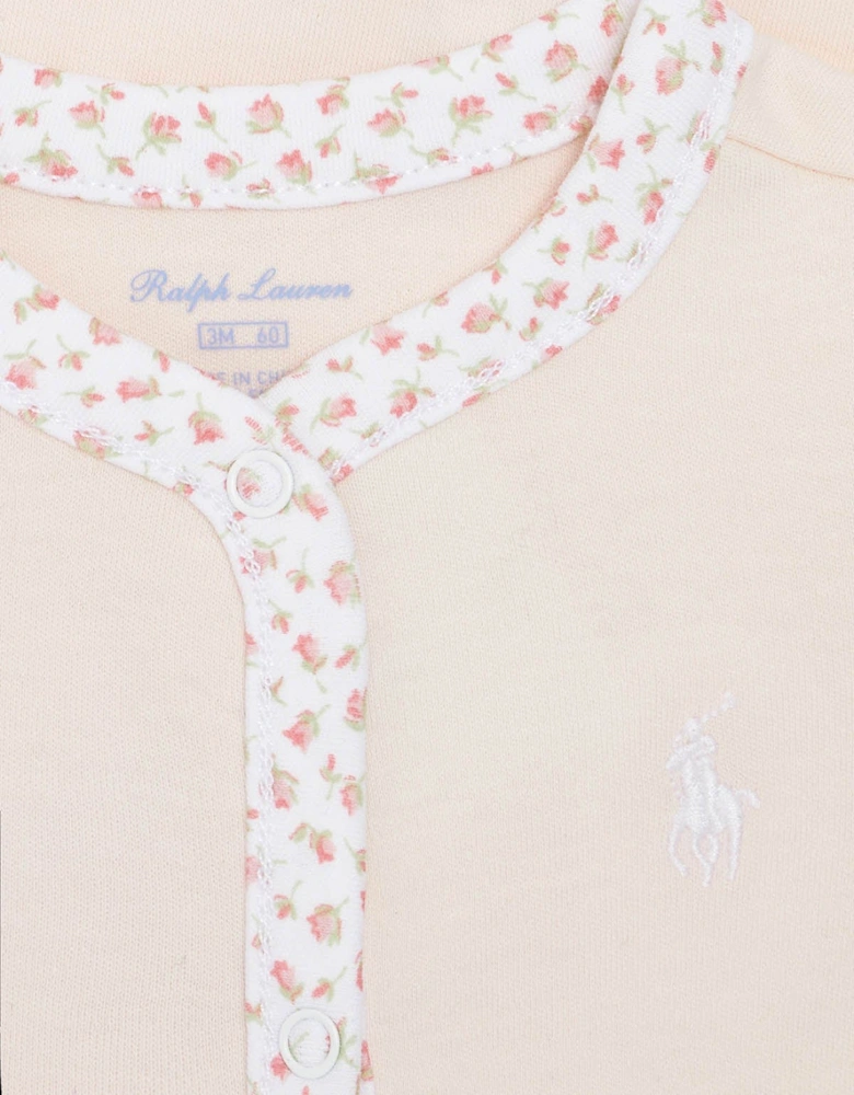 Baby Girls Logo Babygrow in Pink