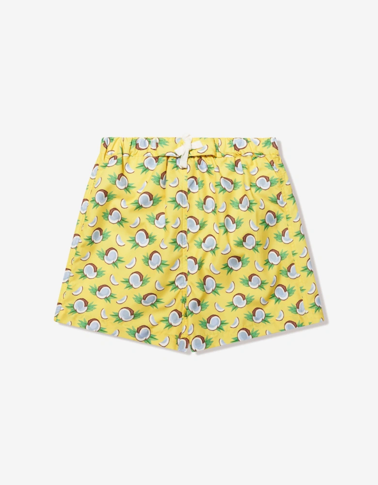 Boys Coconut Swim Shorts in Yellow