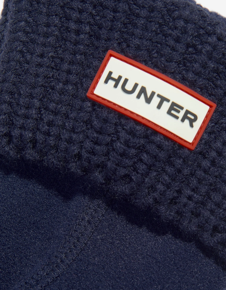 Kids Recycled Half Cardigan Boot Socks in Navy
