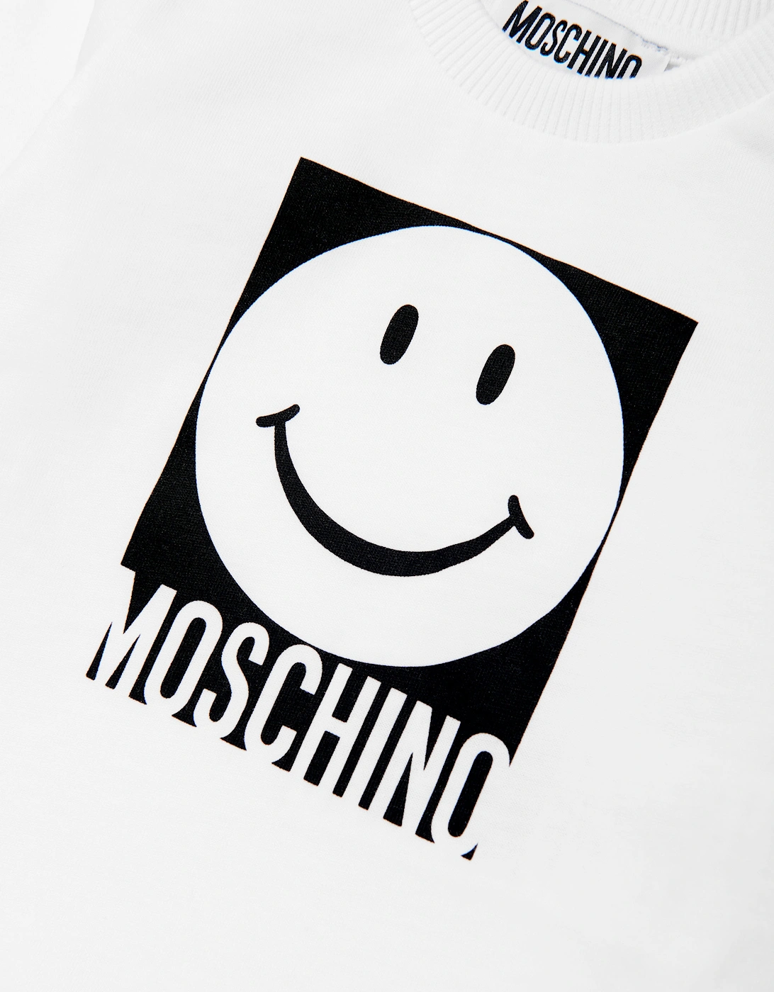 Baby Smiley Face Long Sleeve T-Shirt in White