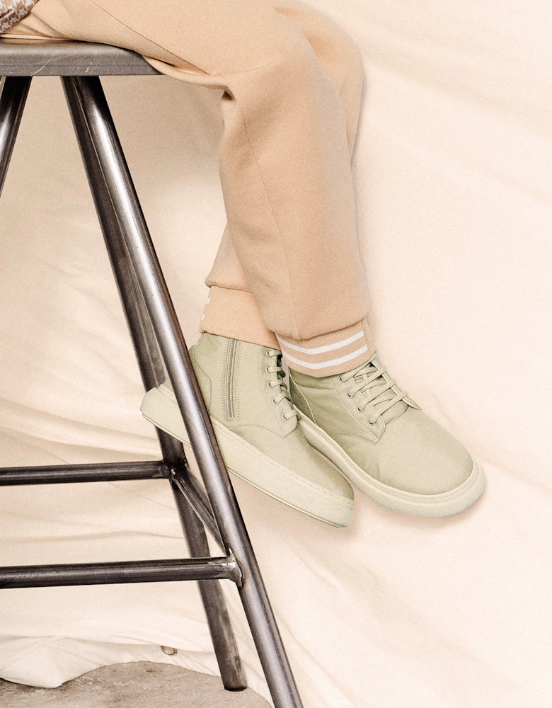 Boys Lace Up Boots in Beige