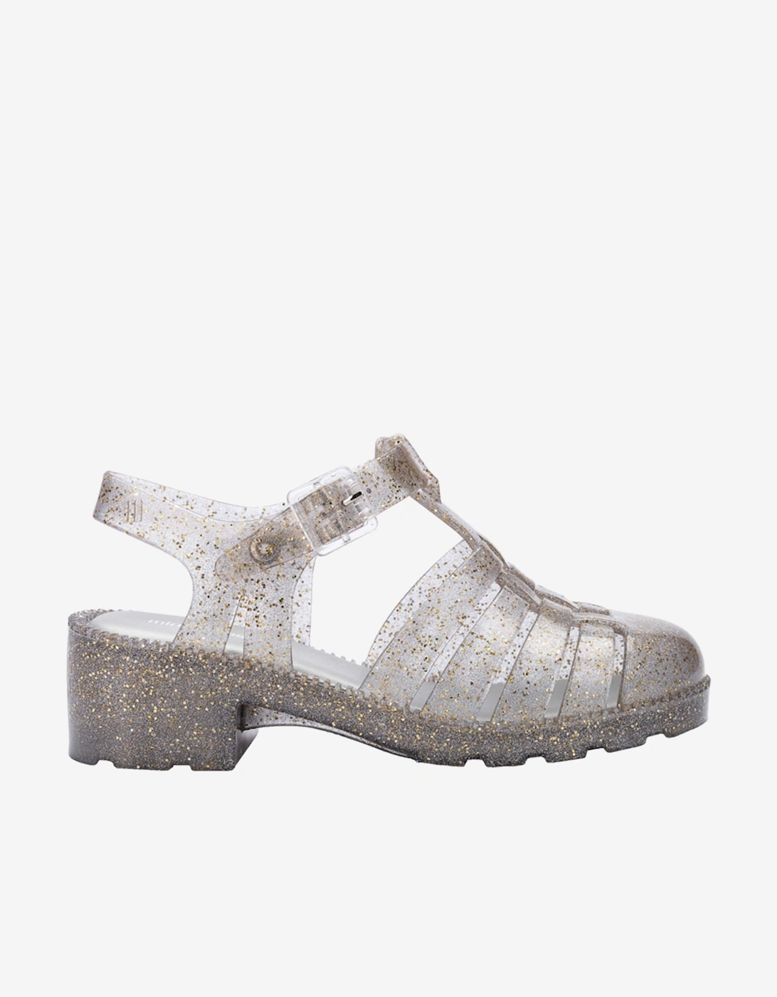 Girl's Mini Melissa Girls Possession Heel Sandals in Silver - Size: 13