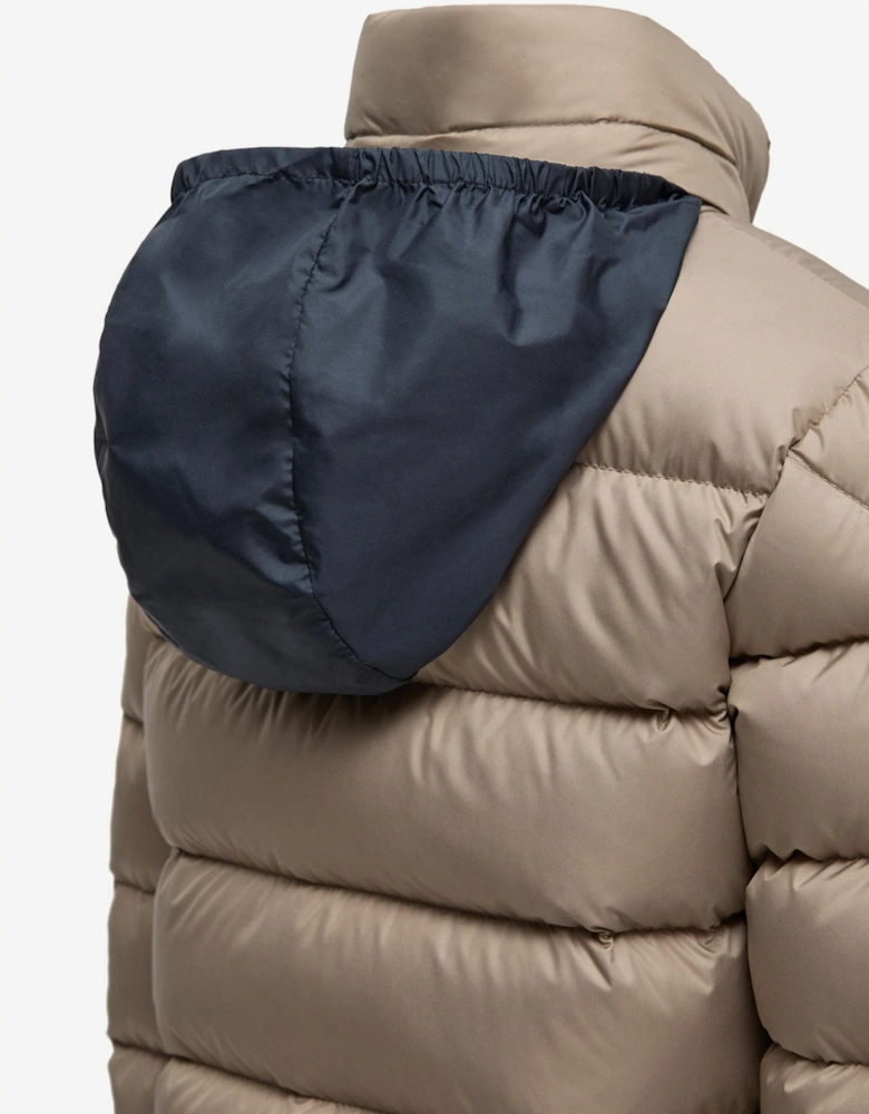 Kids Down Padded Bajan Jacket in Beige