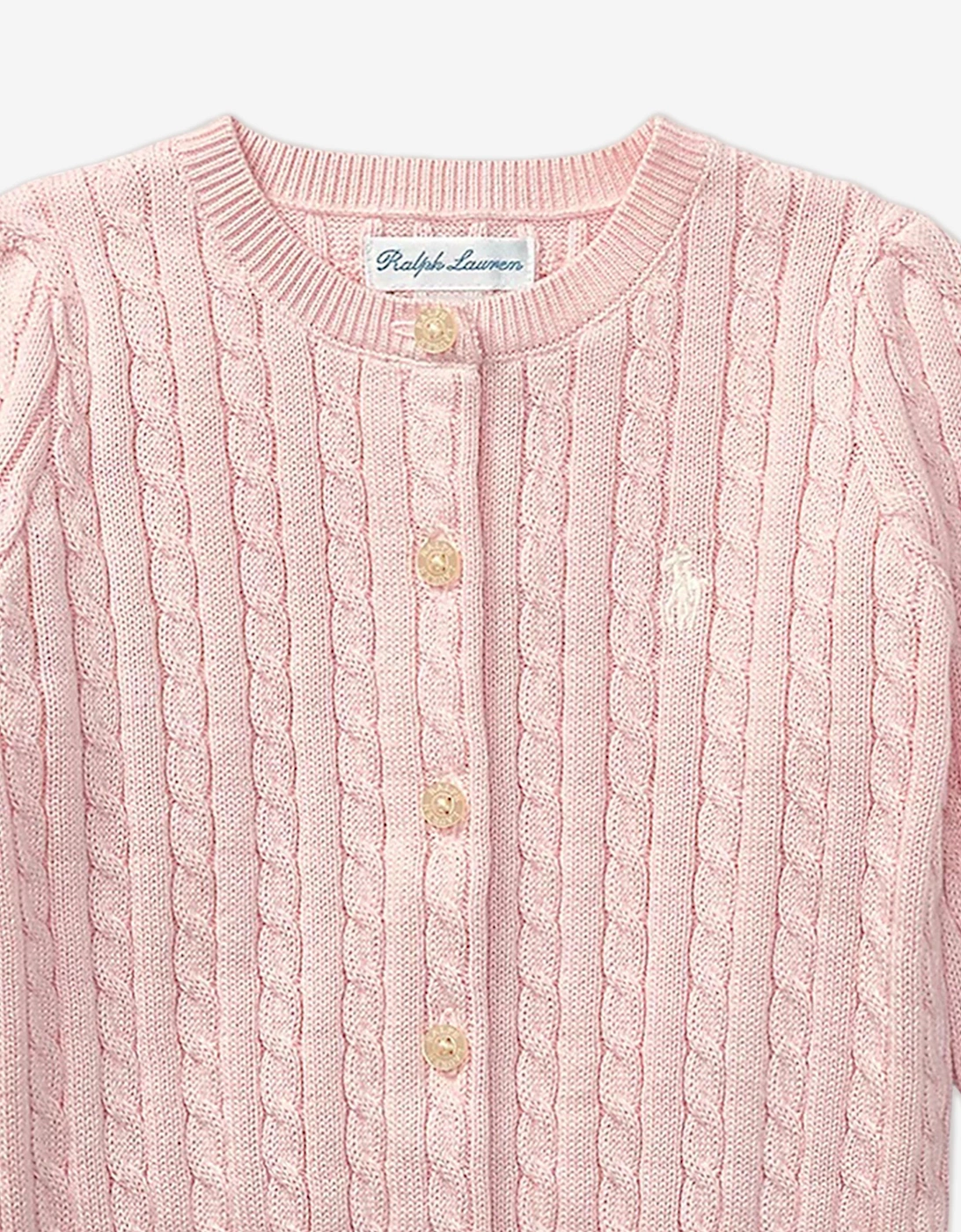 Baby Girls Cable Knit Cardigan in Pink
