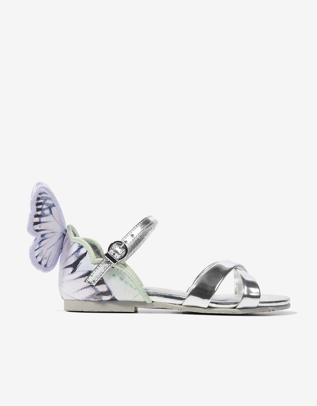 Girl's Sophia Webster Girls Chiara Sandals in Silver - Size: 13