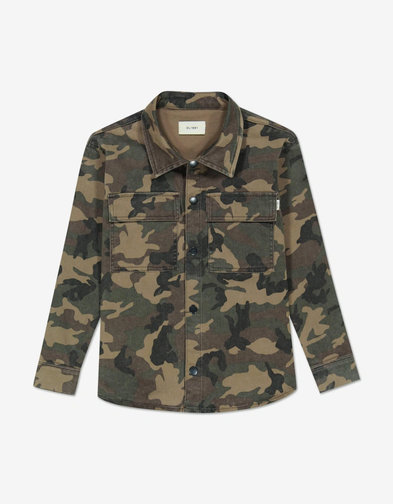 Kids Ash Camouflage Shirt in Brown