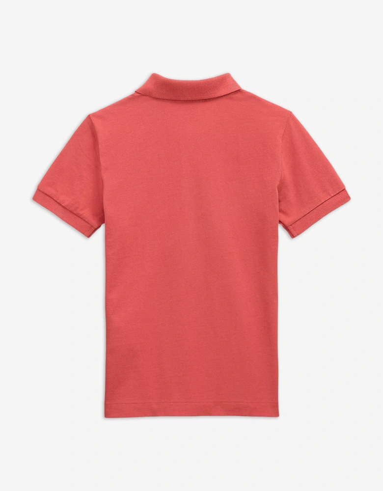 Boys Pocket Polo Shirt in Red