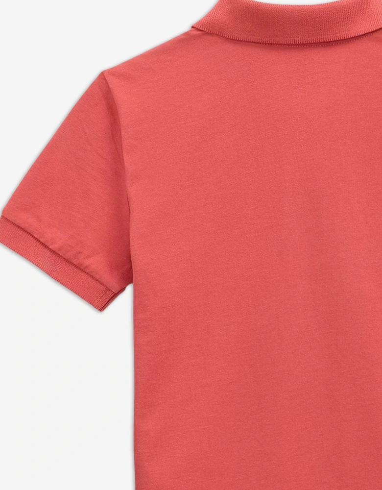 Boys Pocket Polo Shirt in Red
