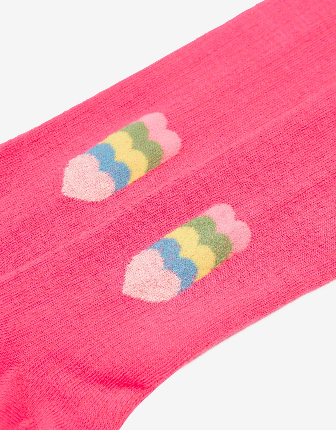 Billieblush Girls Jacquard Heart Tights in Pink