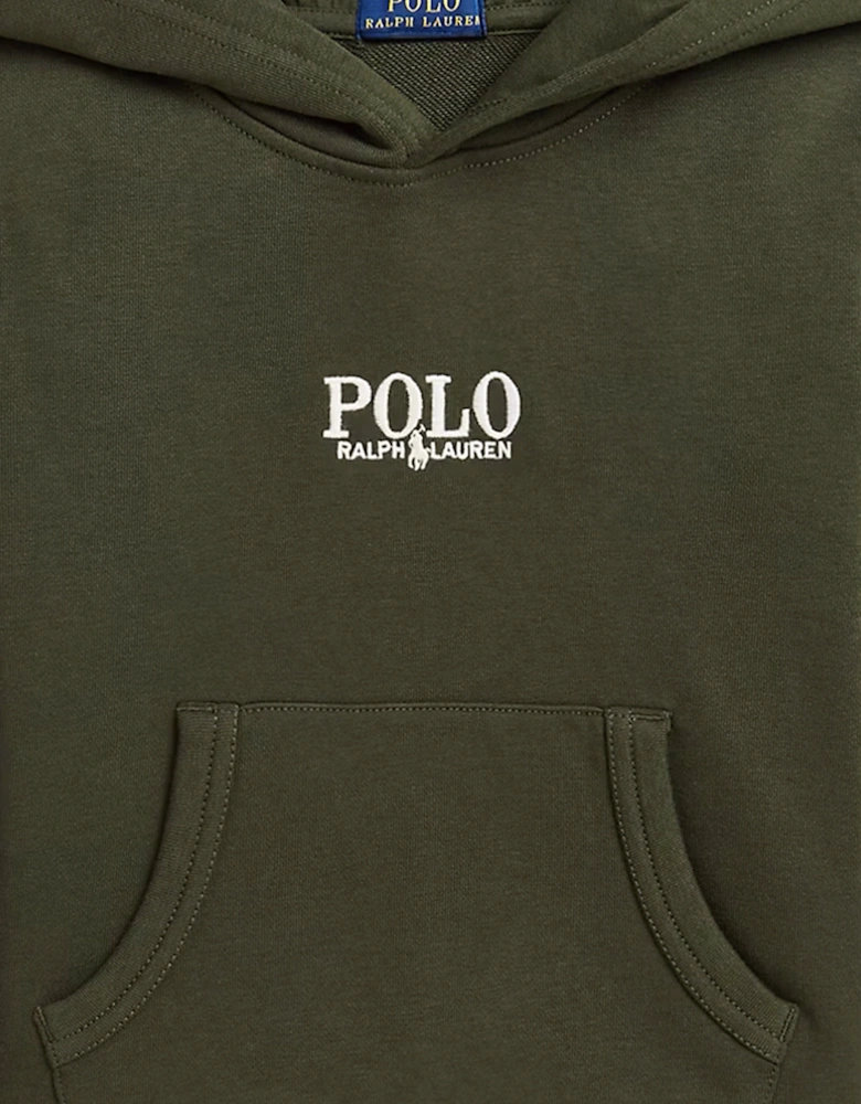 Boys Polo Hoodie in Green