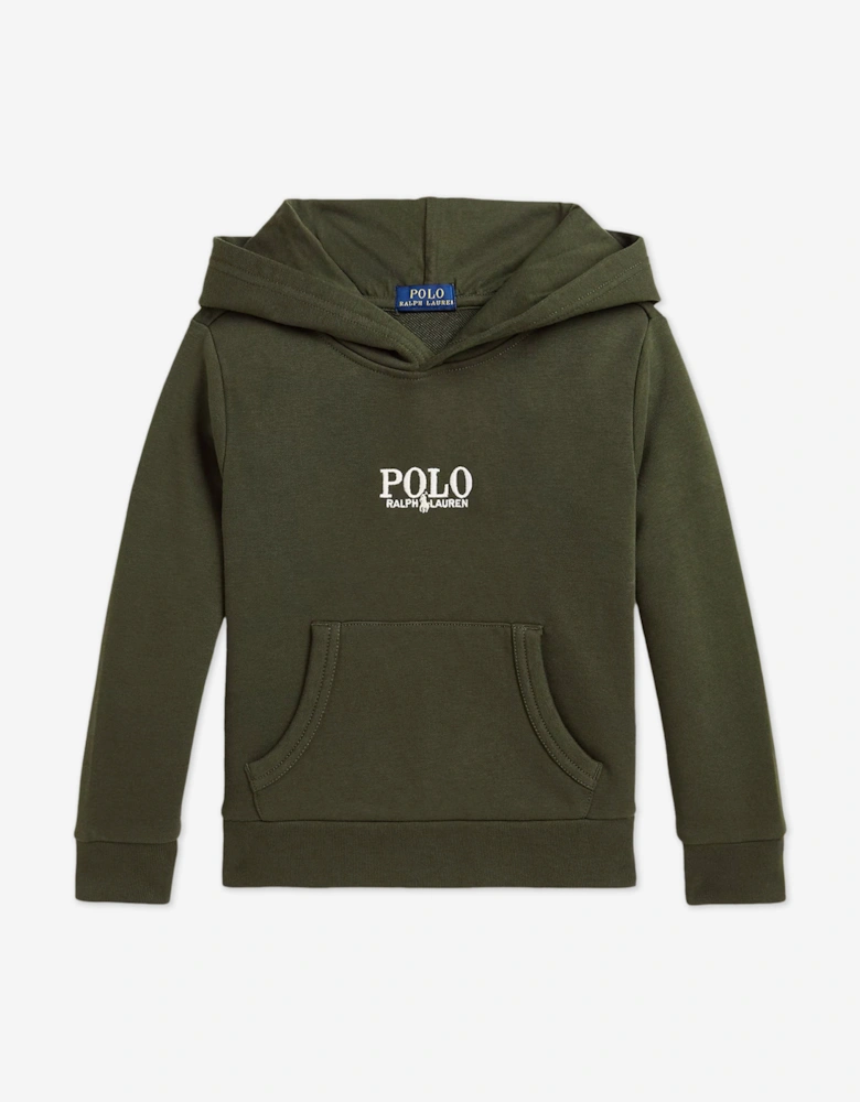 Boys Polo Hoodie in Green