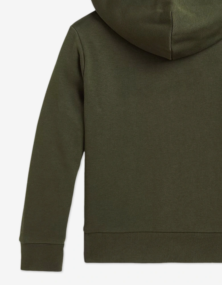 Boys Polo Hoodie in Green