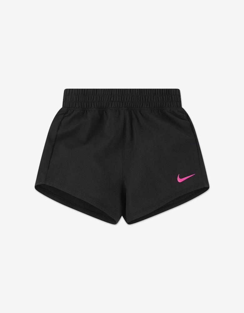 Girls Dri-Fit One Woven High Rise Shorts in Black