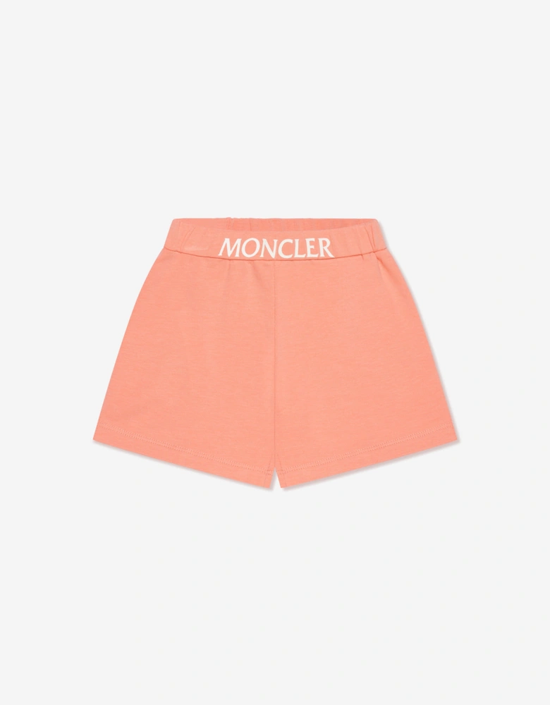 Enfant Baby Girls Logo Shorts in Orange