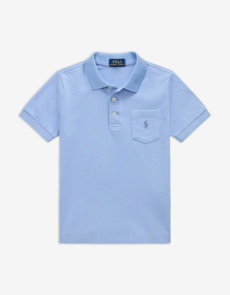 Boys Pocket Polo Shirt in Blue