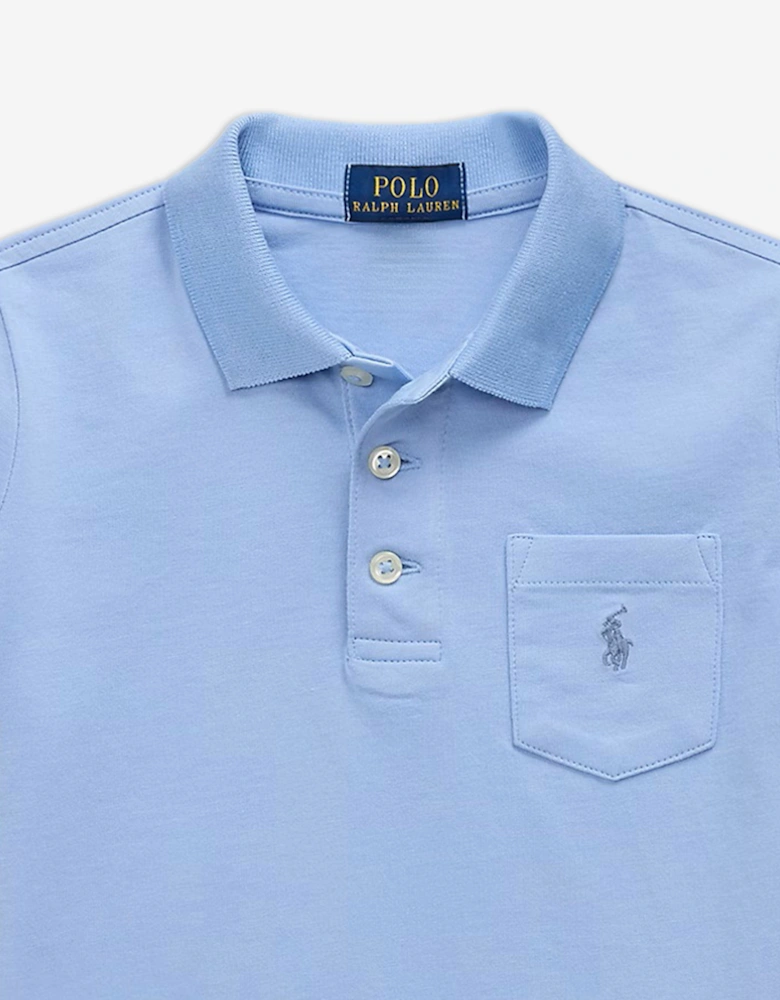 Boys Pocket Polo Shirt in Blue