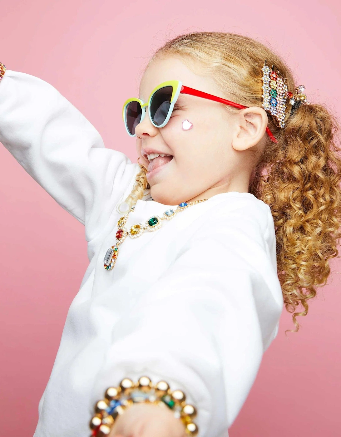 Girls Cloud Watching Hair Pin Set in Multicolour