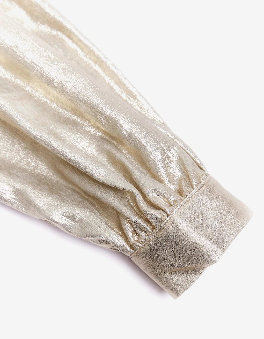 BCBGMAXAZRIA Girls Oversized Bow Shirt in Gold