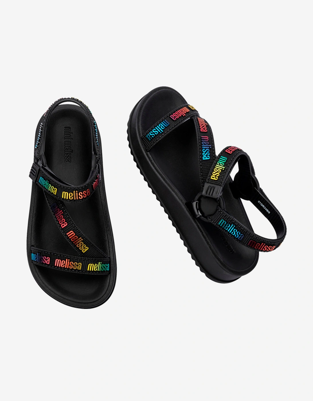 Girls Stripes M Lover Sandals in Black