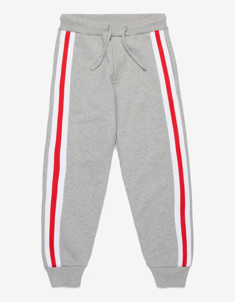 Kids Striped Trim Joggers in Grey