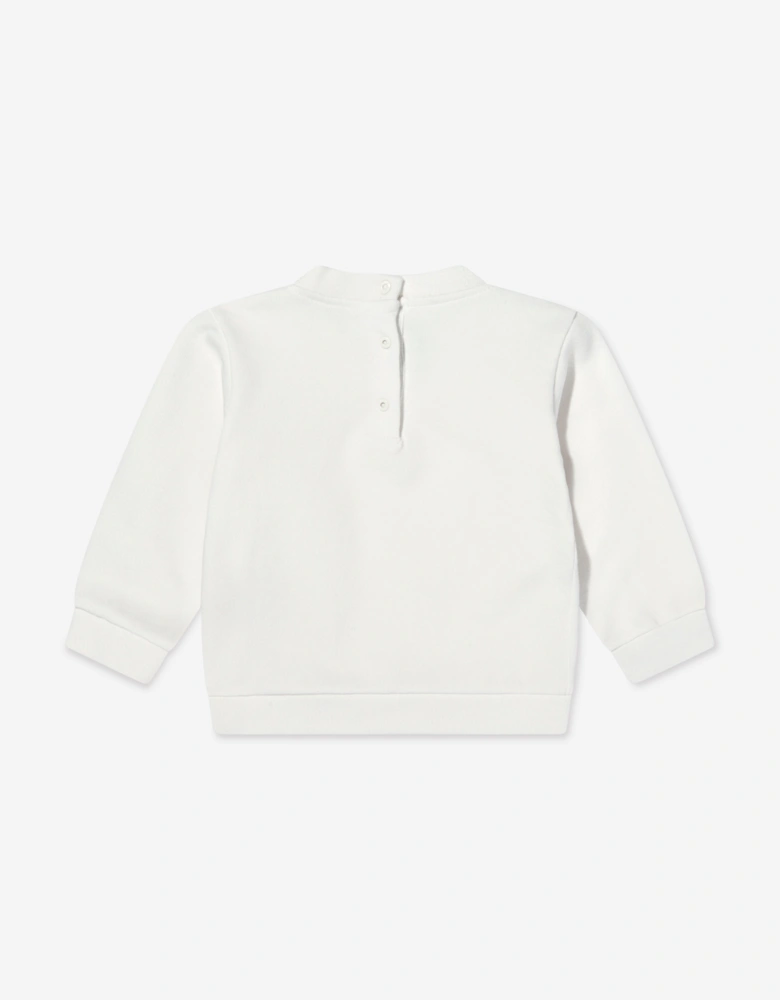 Baby Girls Logo Sweatshirt in White