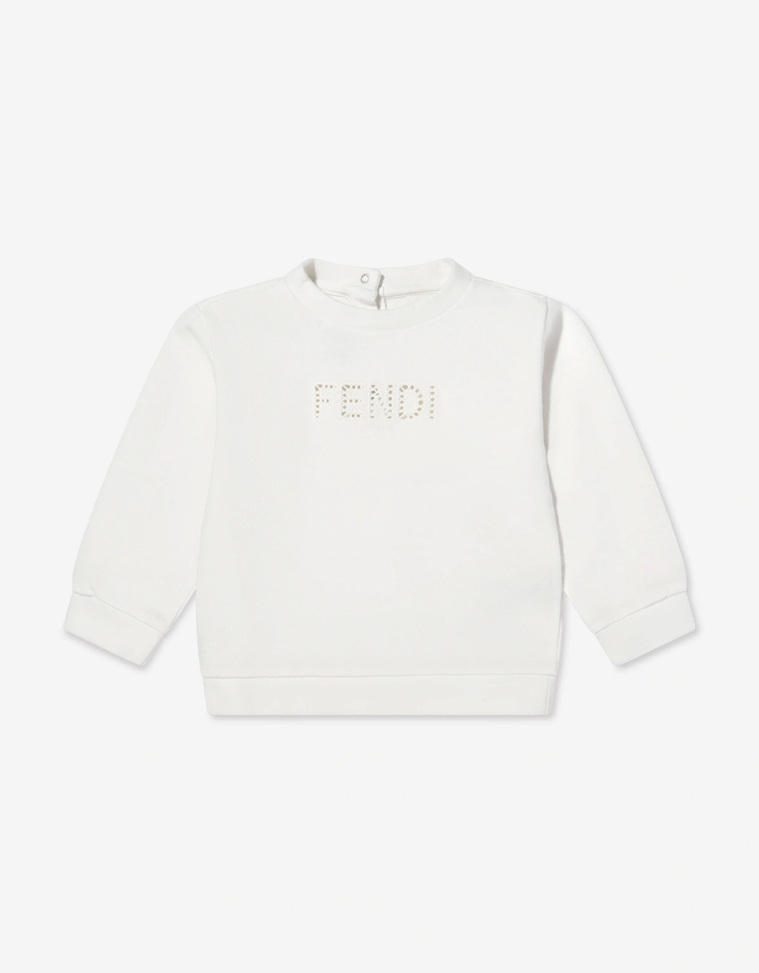 Baby Girls Logo Sweatshirt in White, 5 of 4
