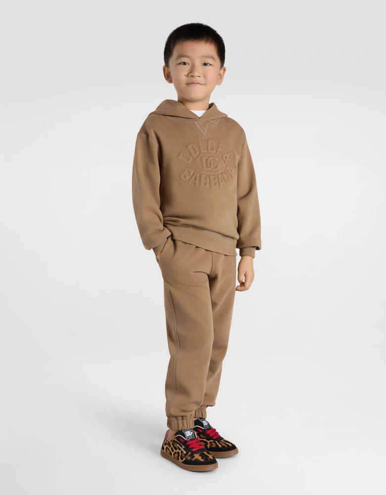Kids Logo Hoodie in Brown