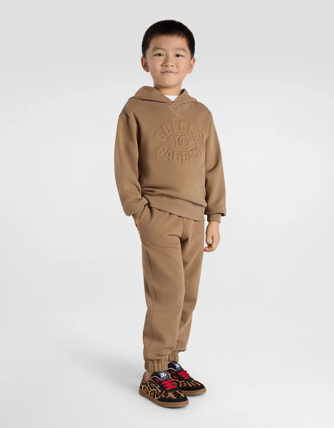 Kids Logo Hoodie in Brown