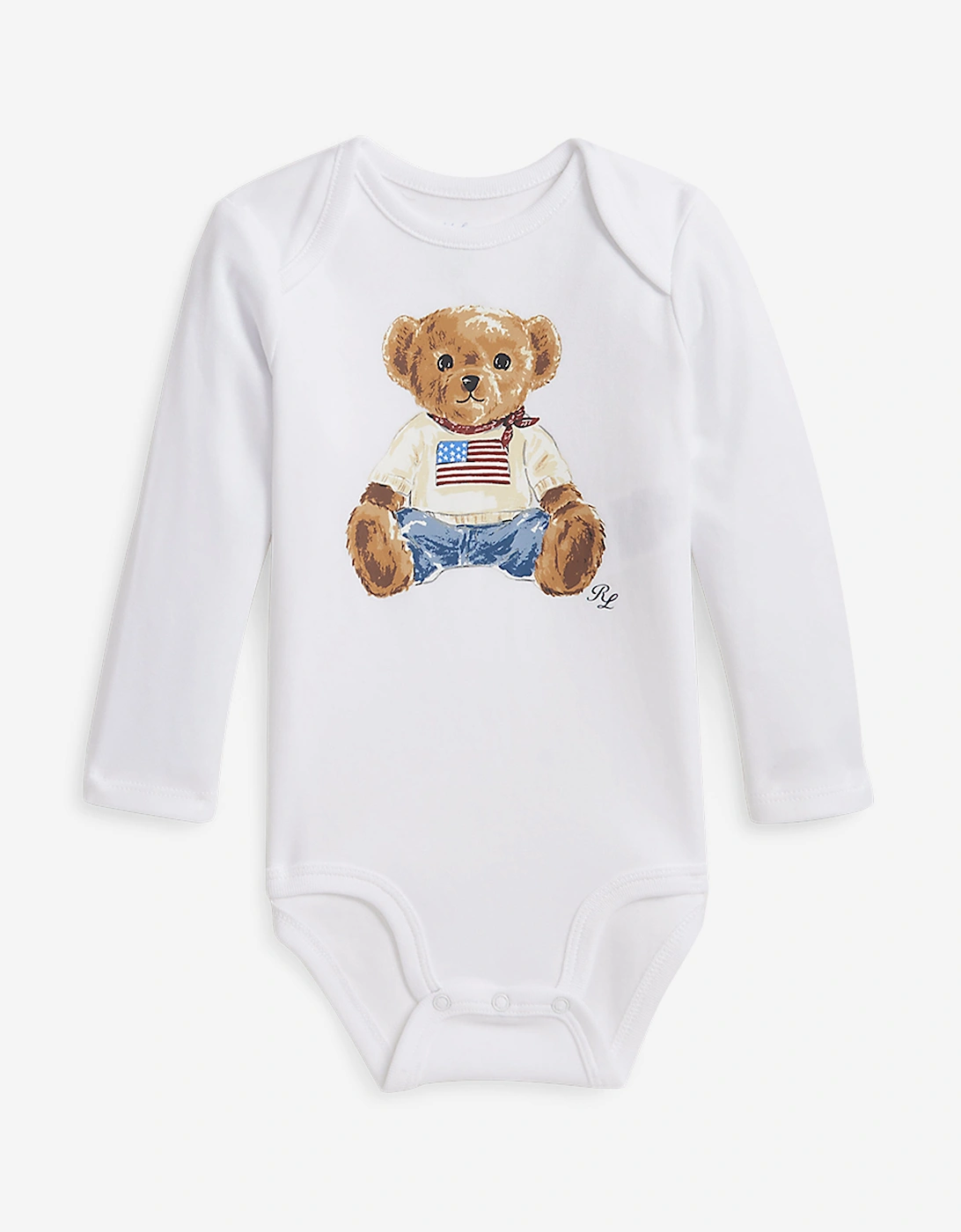 Baby Boys Bear Bodysuit Set in White