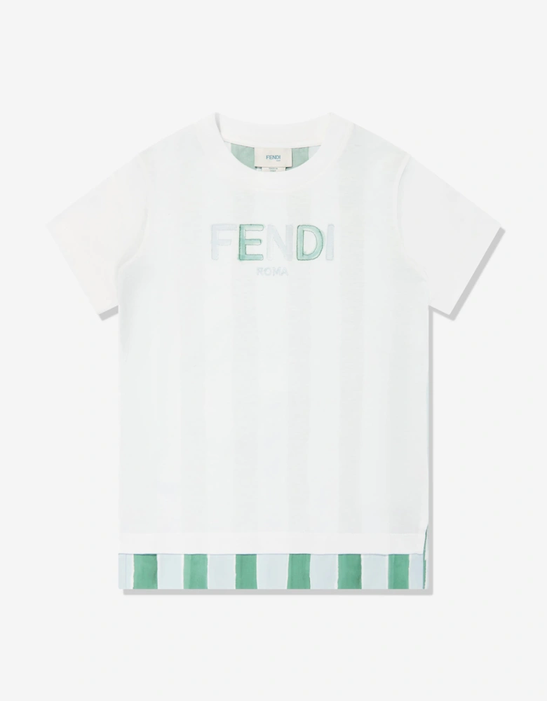 Kids Pequin Print T-Shirt in Blue