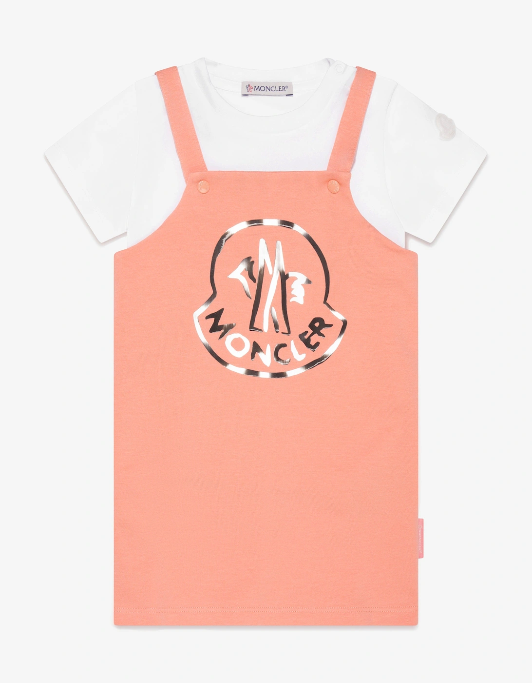 Enfant Baby Girls T-Shirt And Dress Set in Peach, 5 of 4