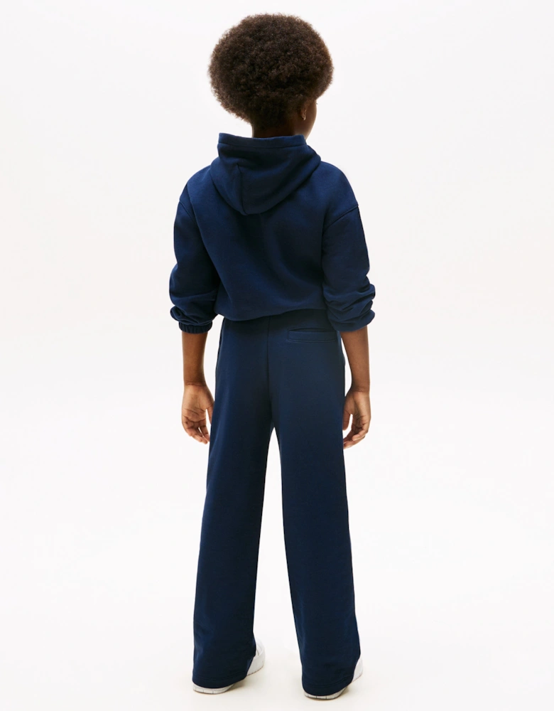 Girls Hilfiger Flag Wide Joggers in Navy