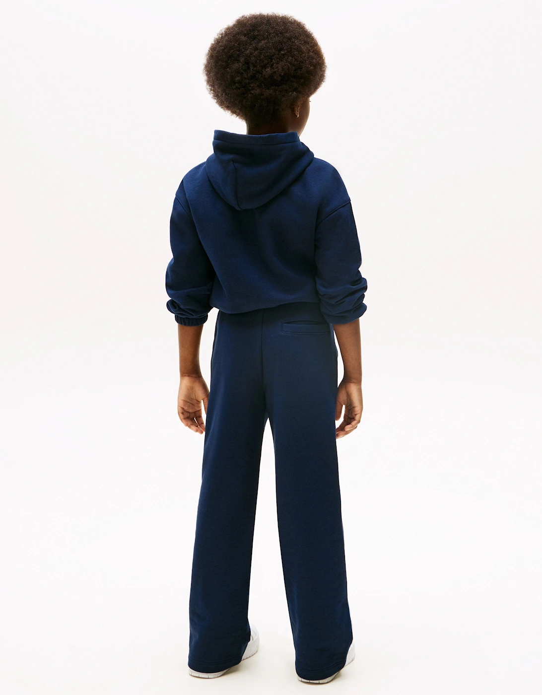Girls Hilfiger Flag Wide Joggers in Navy