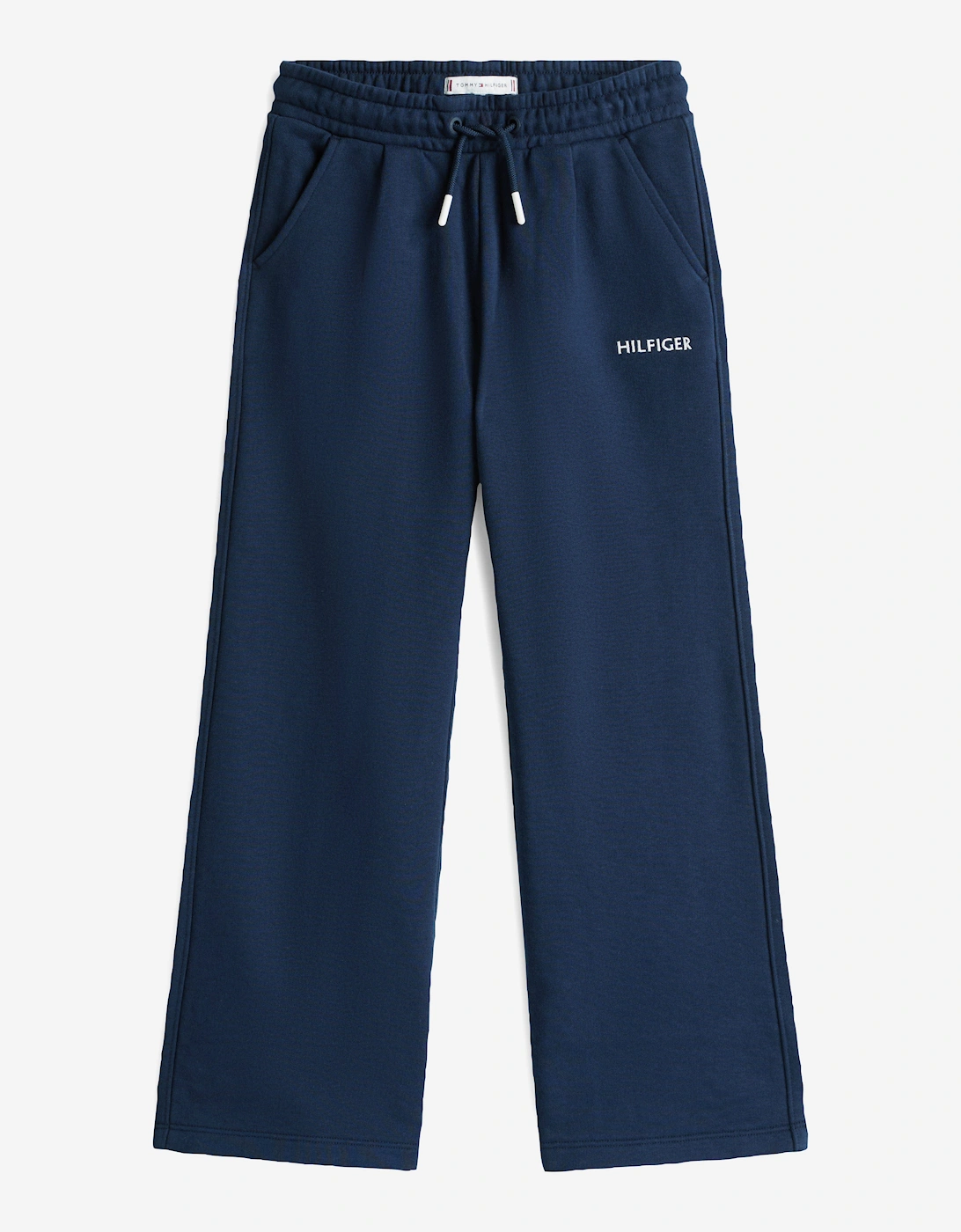 Girls Hilfiger Flag Wide Joggers in Navy, 5 of 4