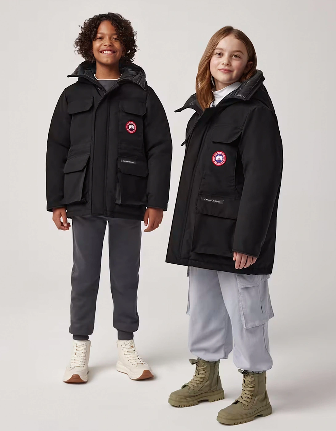 Kids Down Padded Expedition Parka in Black