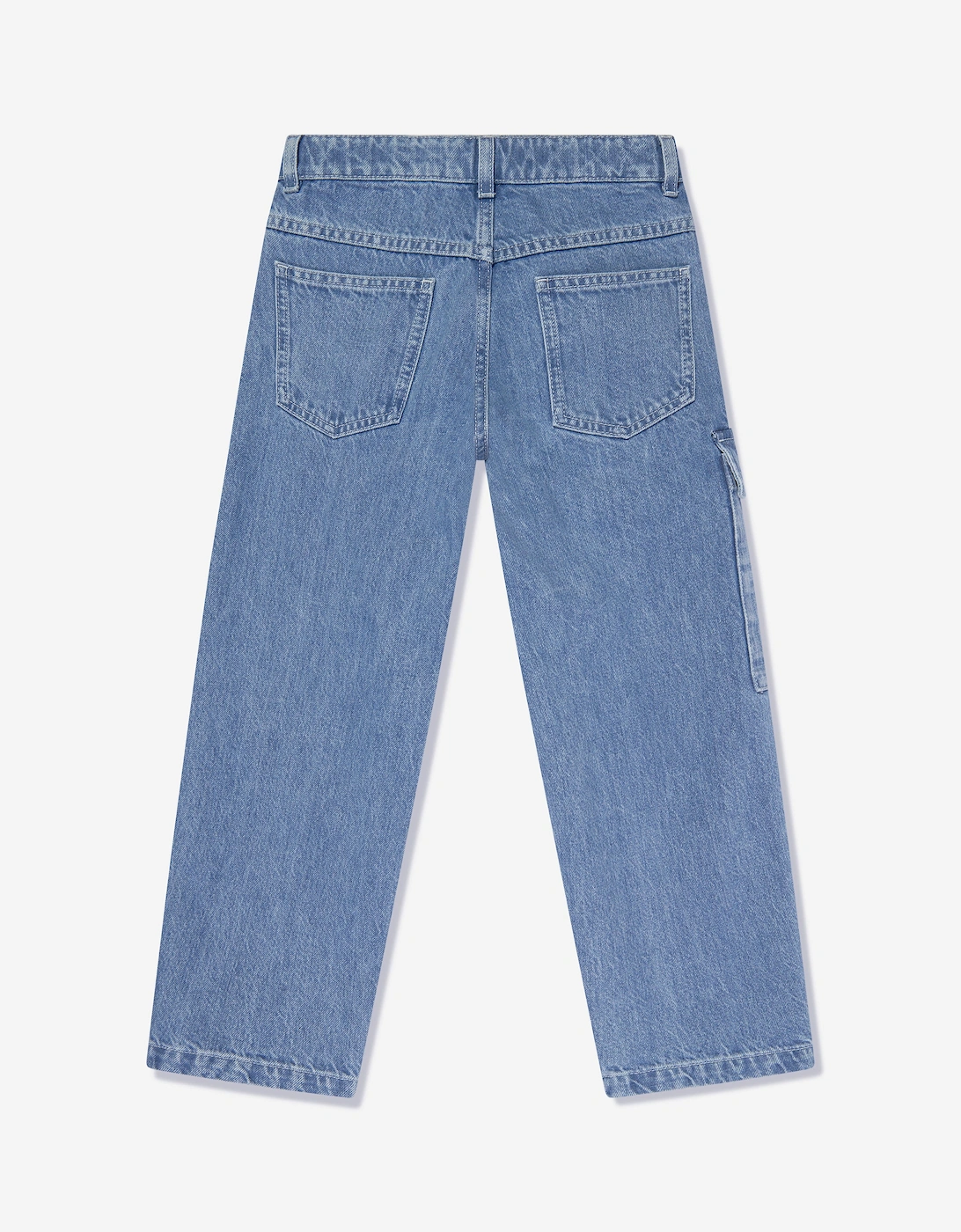 Kids Washed Denim Jeans in Blue