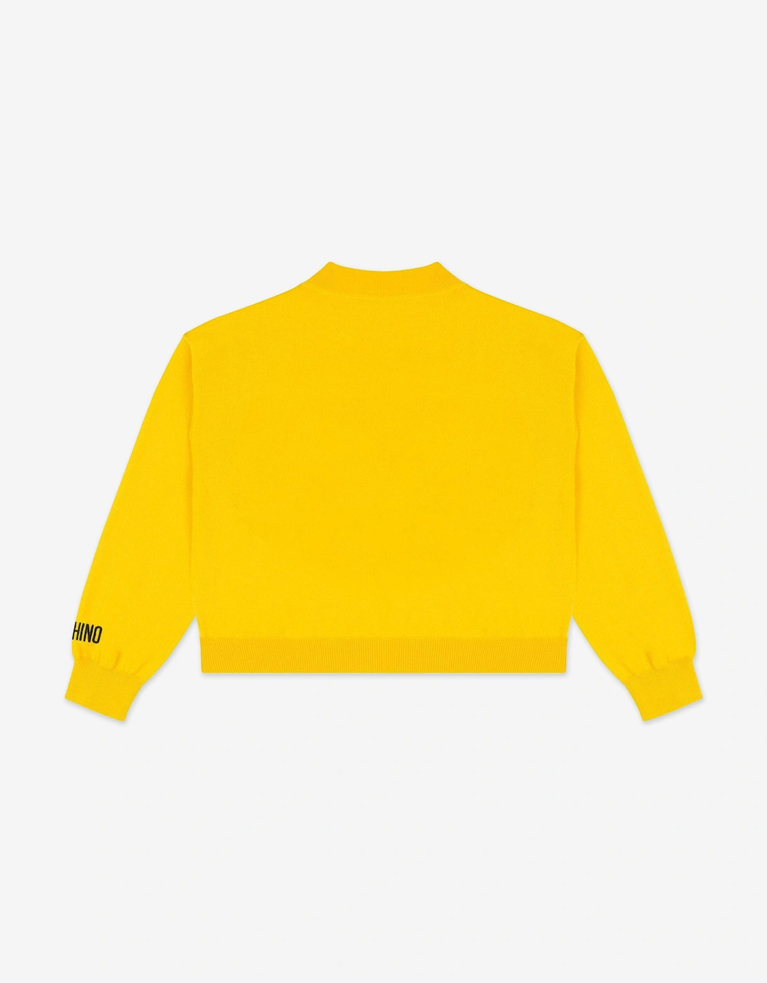 Kids Wool Smiley Face Jumper in Yellow