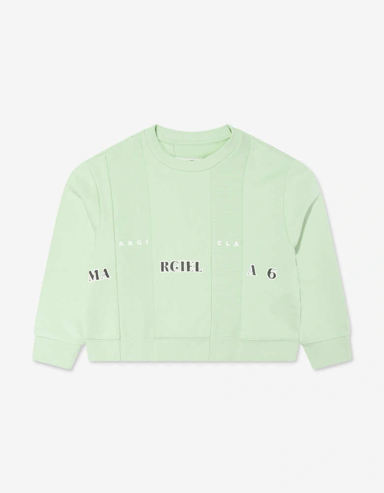 MM6 Kids Logo Sweatshirt in Green