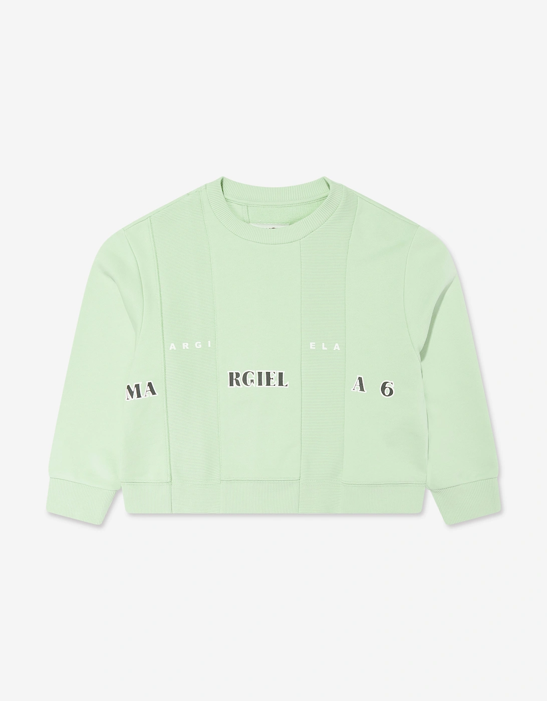 MM6 Kids Logo Sweatshirt in Green, 6 of 5