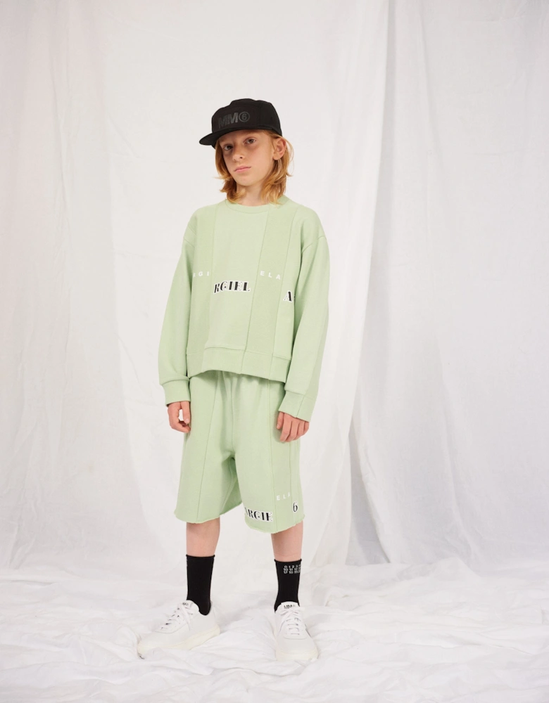 MM6 Kids Logo Sweatshirt in Green