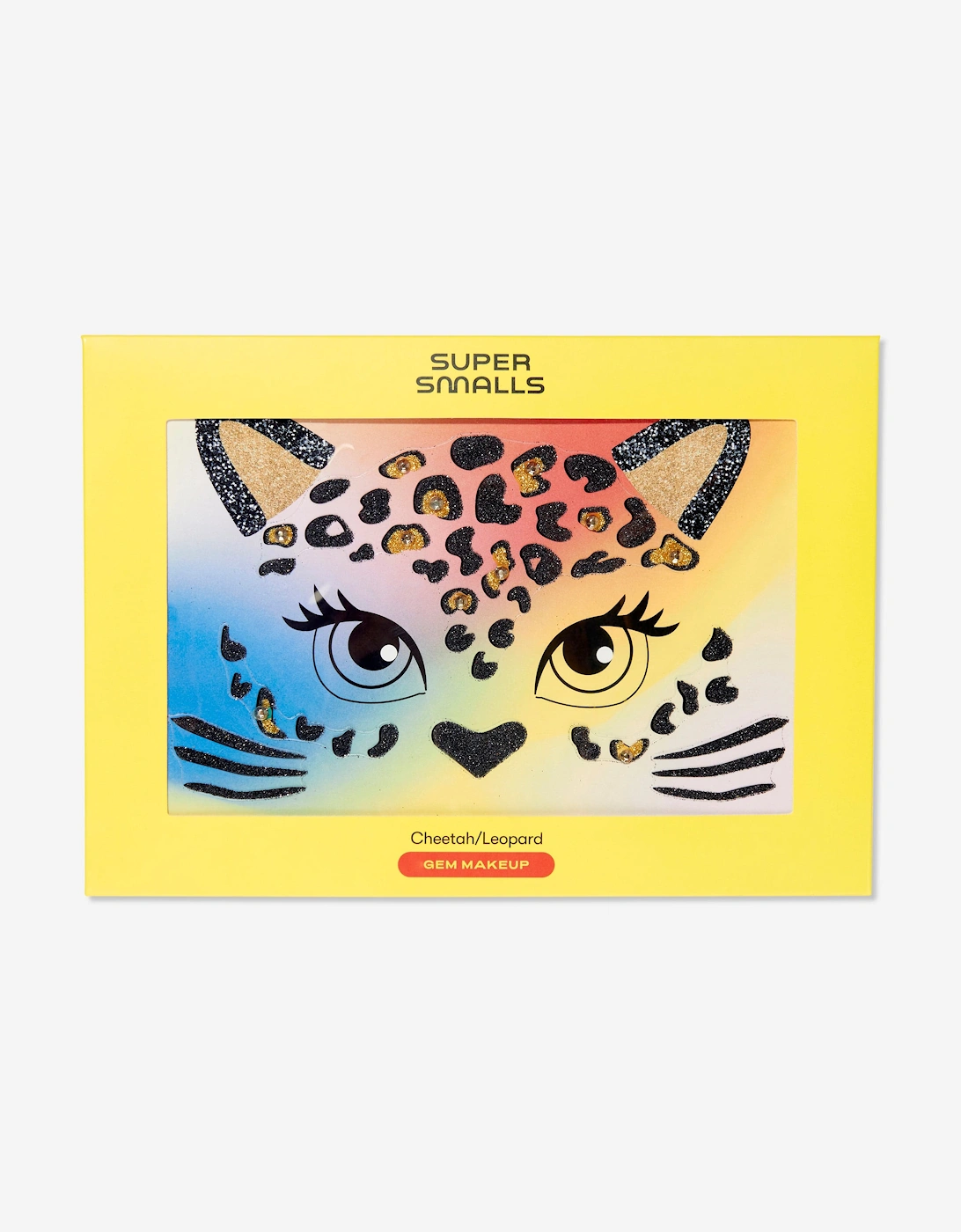Girls Cheetah/Leopard Gem Makeup Stickers in Multicolour, 6 of 5