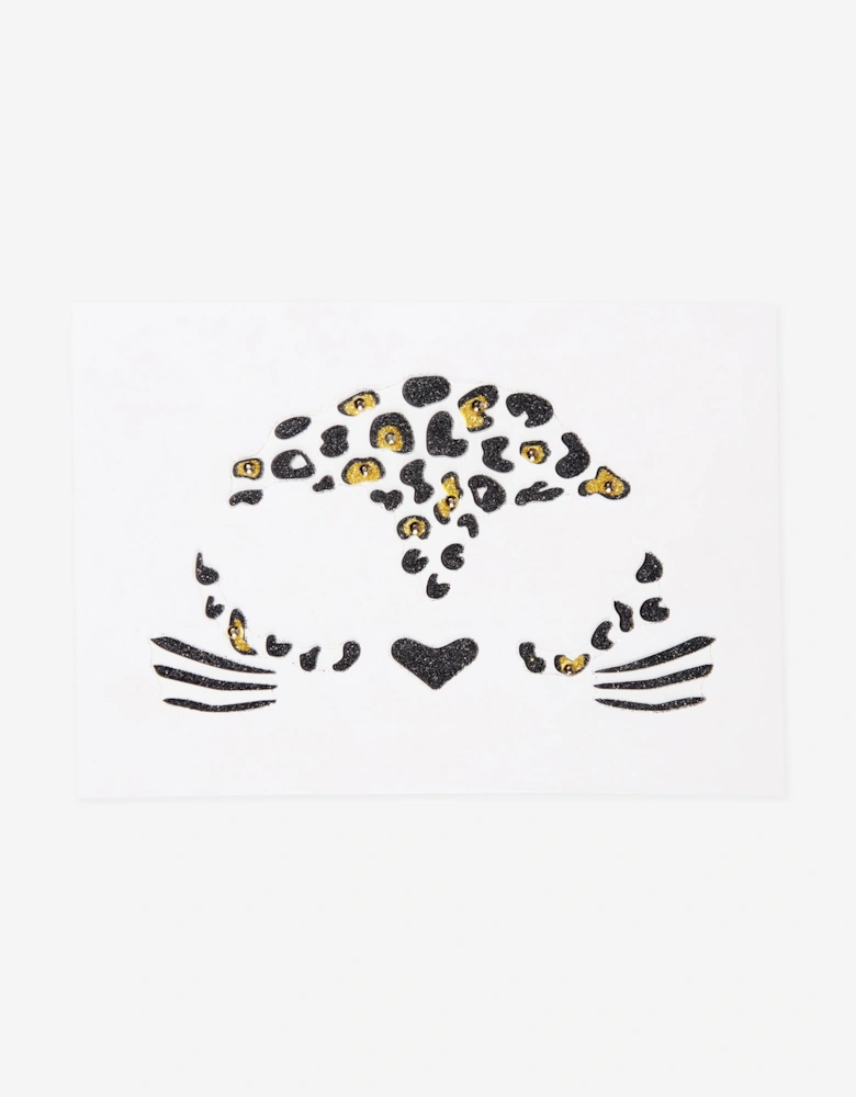 Girls Cheetah/Leopard Gem Makeup Stickers in Multicolour