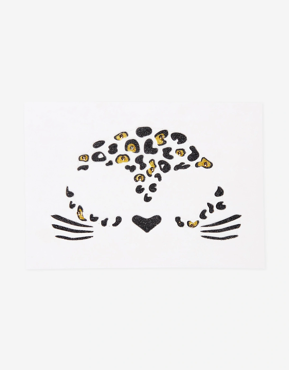 Girls Cheetah/Leopard Gem Makeup Stickers in Multicolour