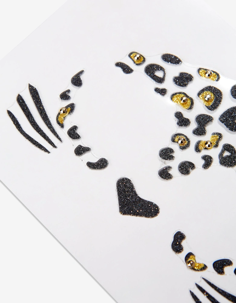 Girls Cheetah/Leopard Gem Makeup Stickers in Multicolour