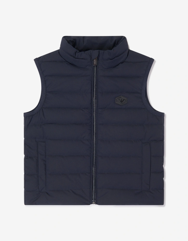 Boys Down Padded Gilet in Navy