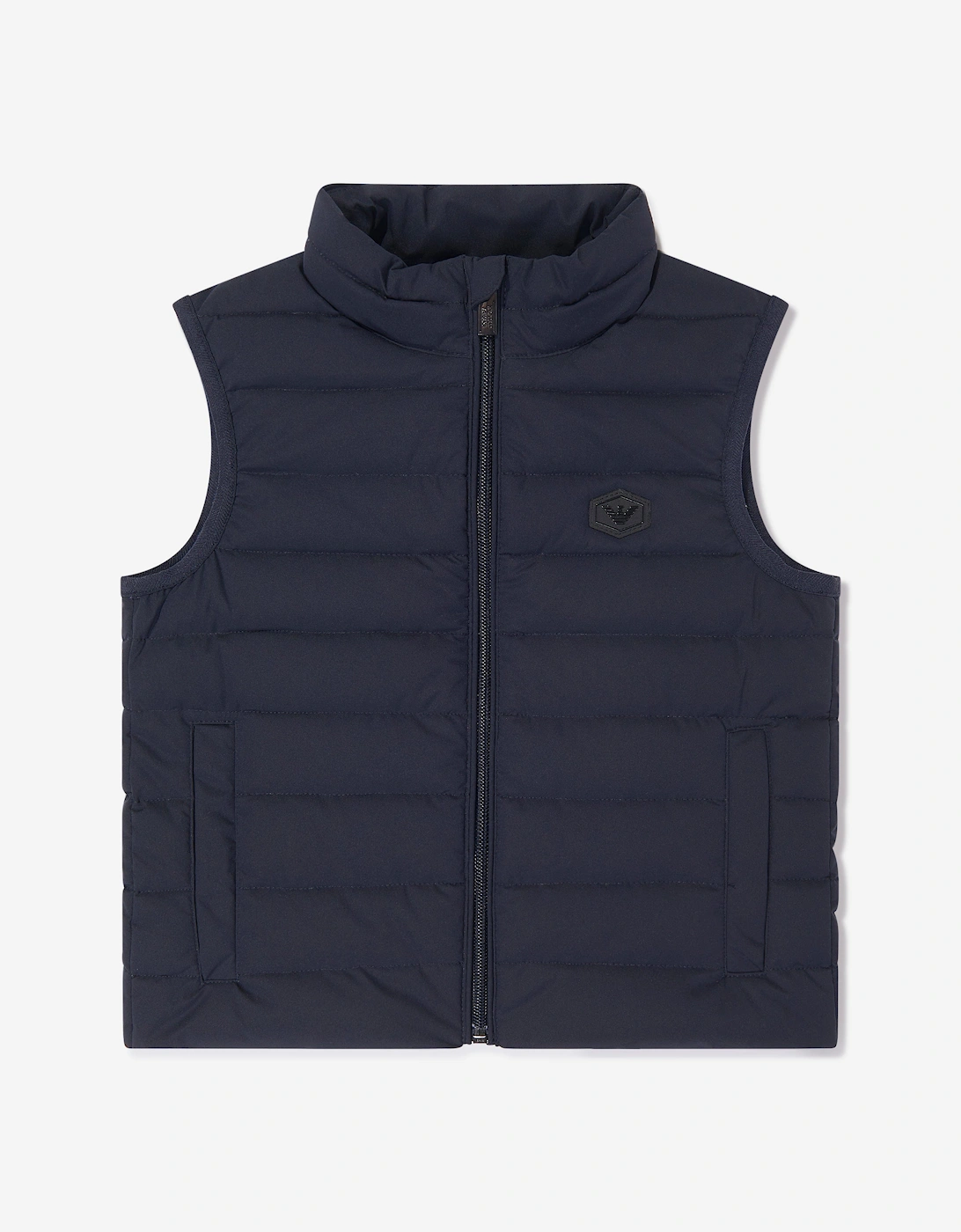 Boys Down Padded Gilet in Navy, 5 of 4